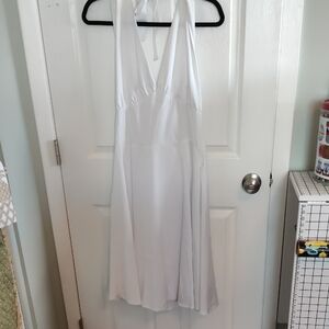White Halter Dress